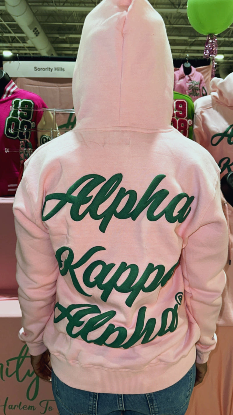 Final sale First & Flyest Alpha Kappa Alpha Pink Hoodie