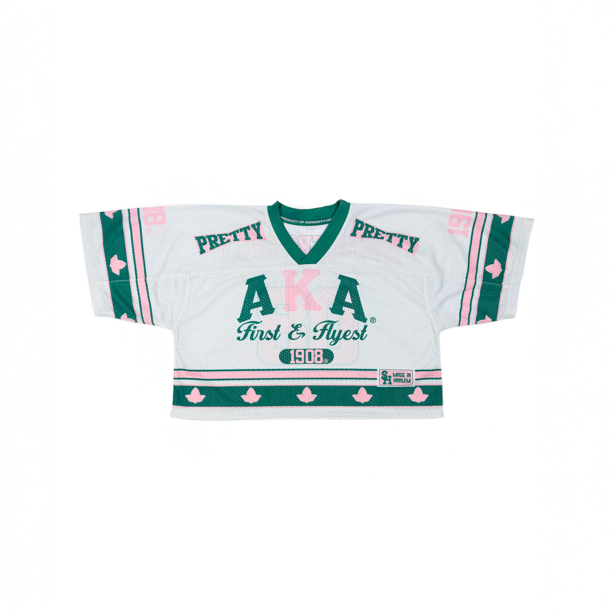 AKA Cream Crop oversized Football Jersey