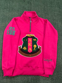 Alpha Kappa Alpha Pink Shield Zip-up