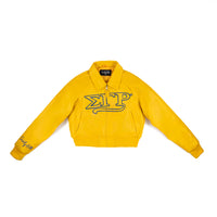 All Eyes On Me SGRHO Crop Leather Bomber