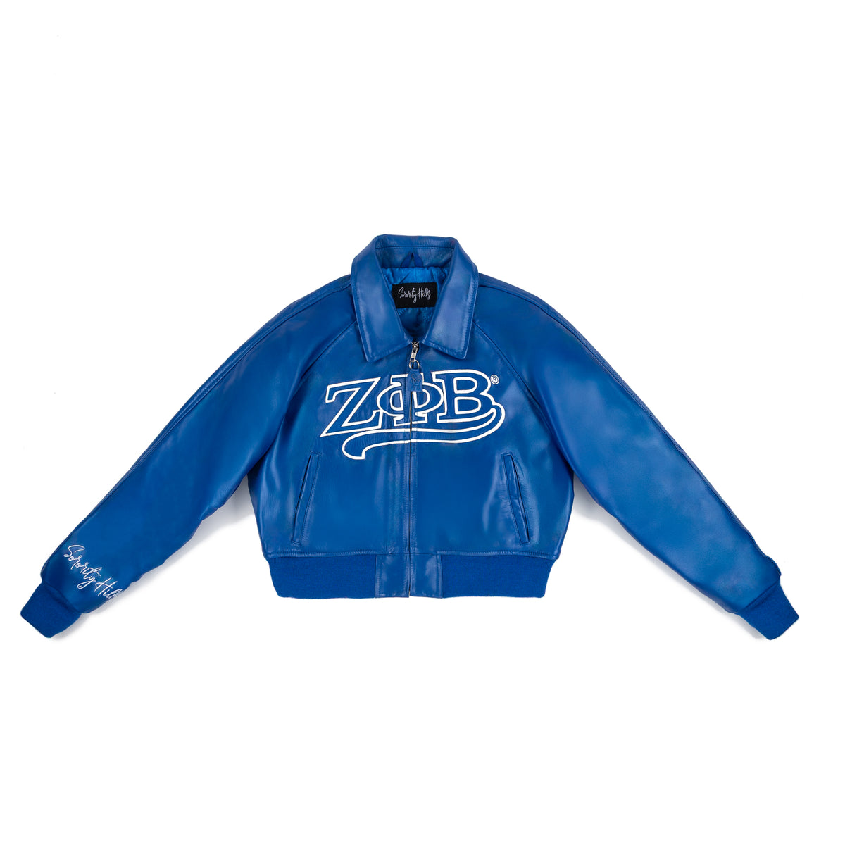 All Eyes On Me Zeta Crop Leather Bomber