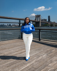 All Eyes On Me Zeta Crop Leather Bomber