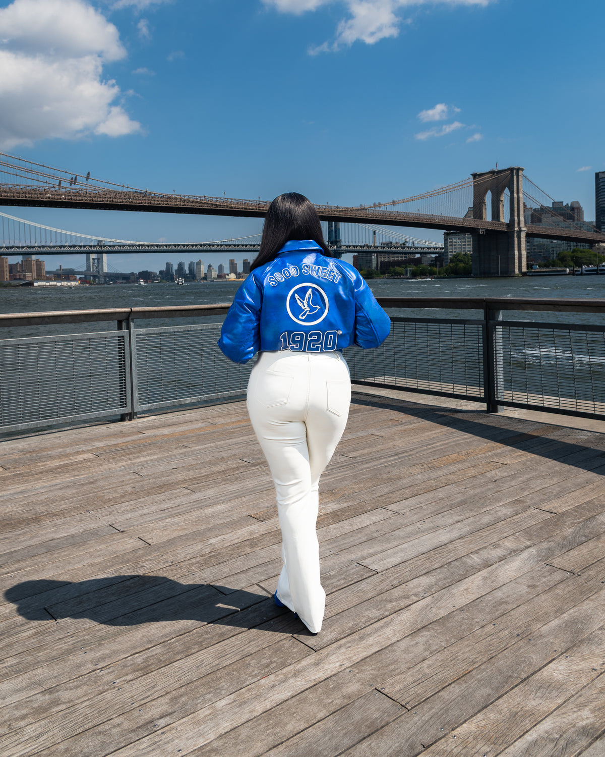 All Eyes On Me Zeta Crop Leather Bomber