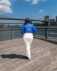 All Eyes On Me Zeta Crop Leather Bomber