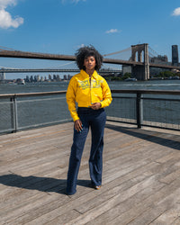 All Eyes On Me SGRHO Crop Leather Bomber