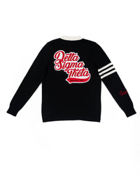 Homecoming Classic DST Black V-Neck Varsity Cardigan