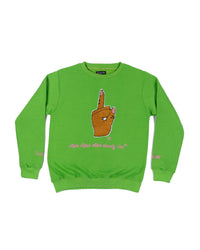 Sale Green Pinky Crew Neck