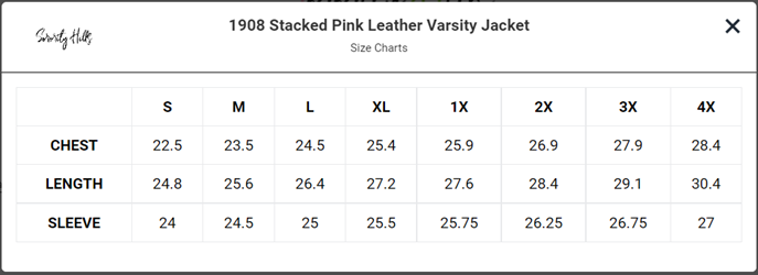 1908 Stacked Pink Crop Leather Varsity Jacket