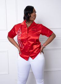 Final Sale Redz Satin Shirt