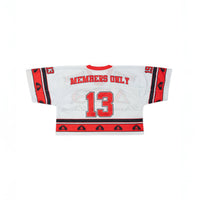 Delta Cream Crop Oversized Football Jersey