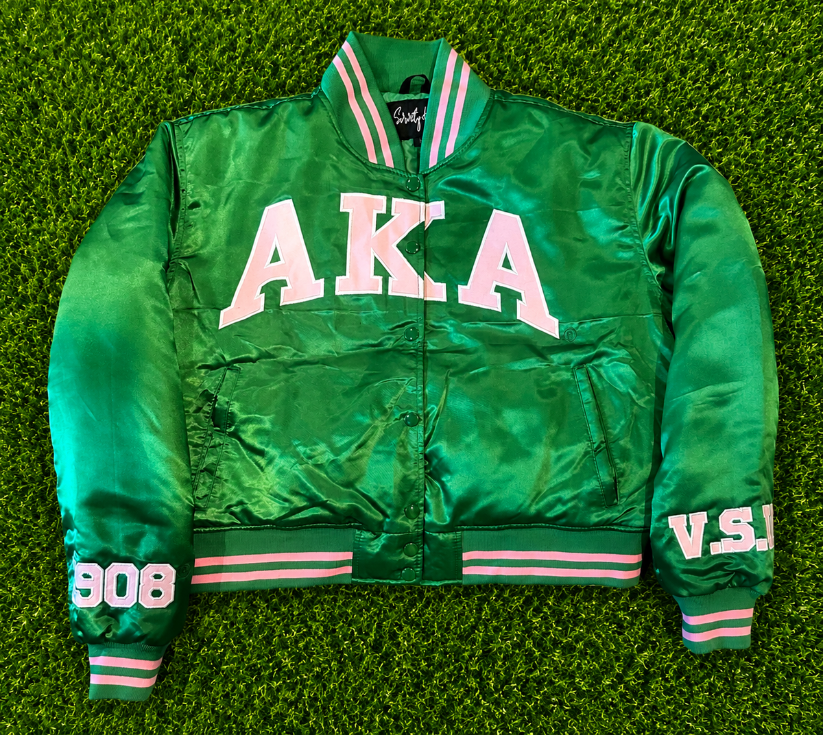 Alpha Epsilon Centennial Gala Custom Satin Jacket FULL LENGTH PREORDER ONLY. Last Day to order 6/26.