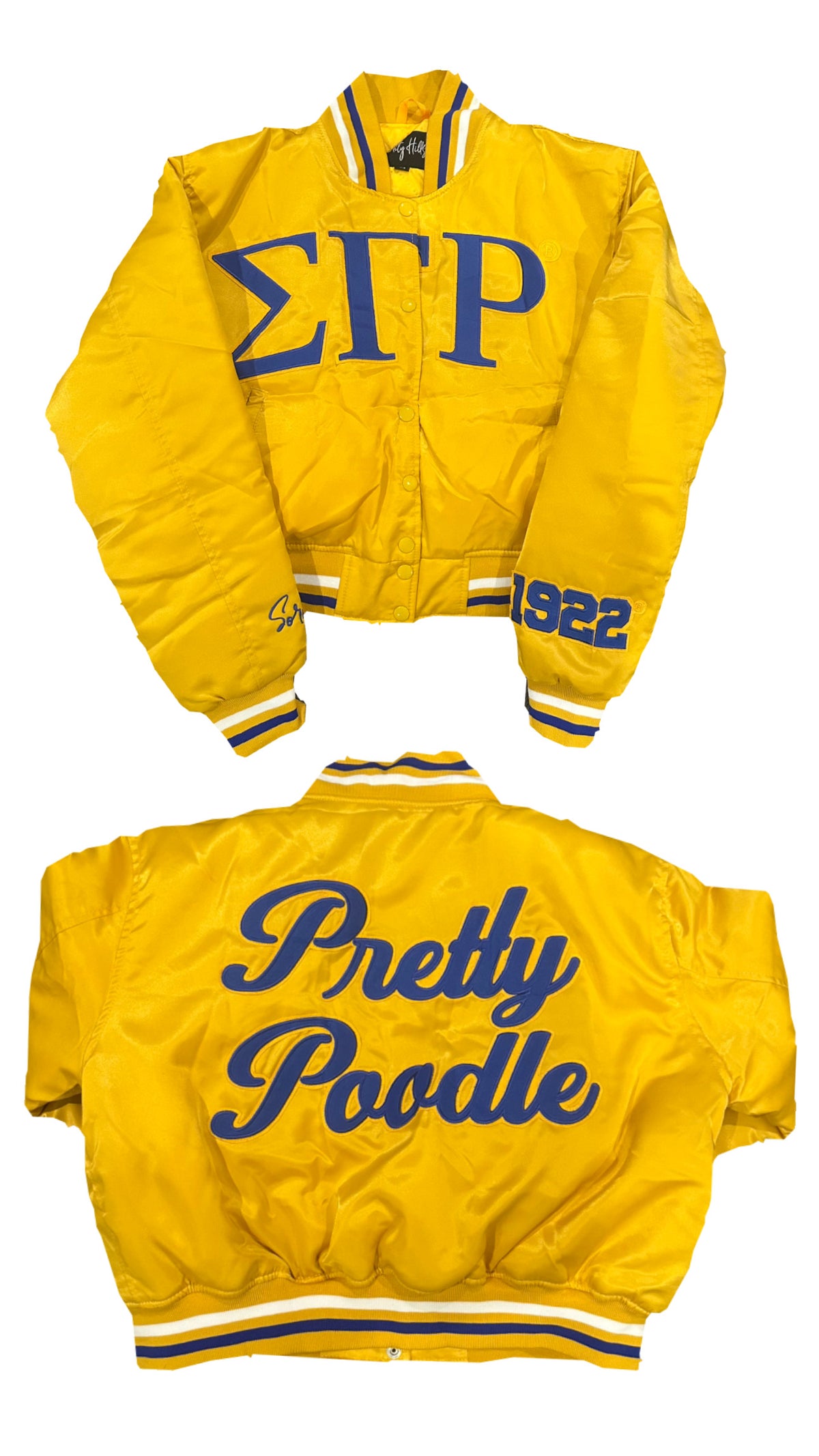 Pretty Poodles Satin Bomber