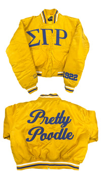 Pretty Poodles Satin Bomber