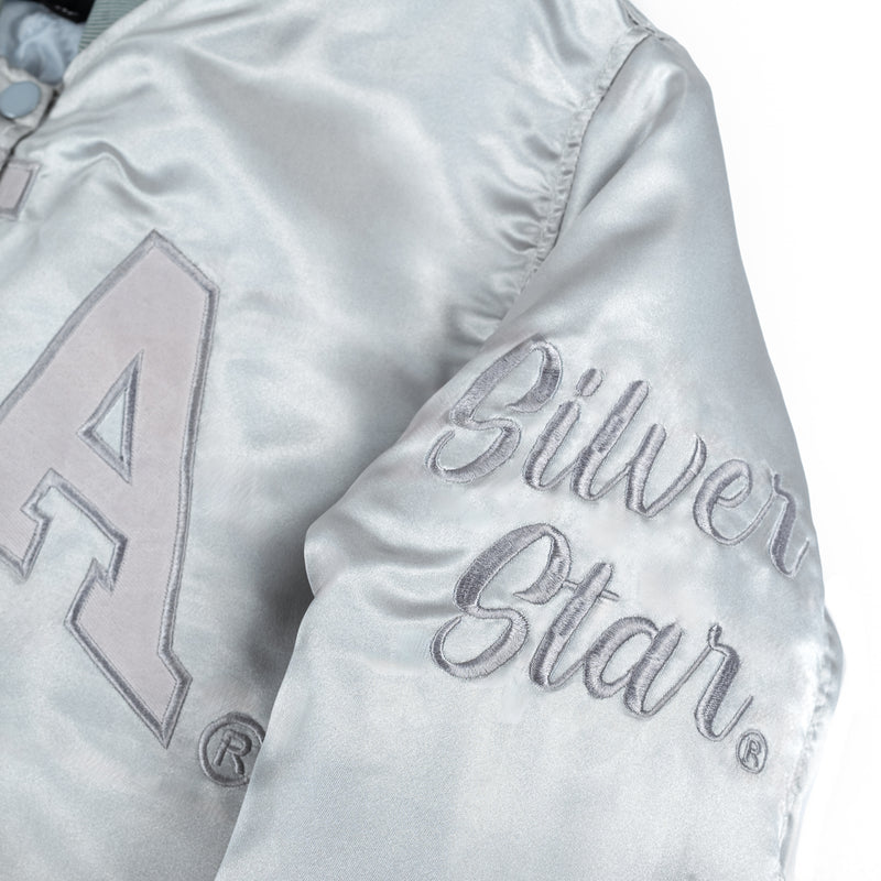 (Pre-order Expected to ship 1/25-1/30) Pre-Sale Silver Star AKA Full Length Vintage Bomber