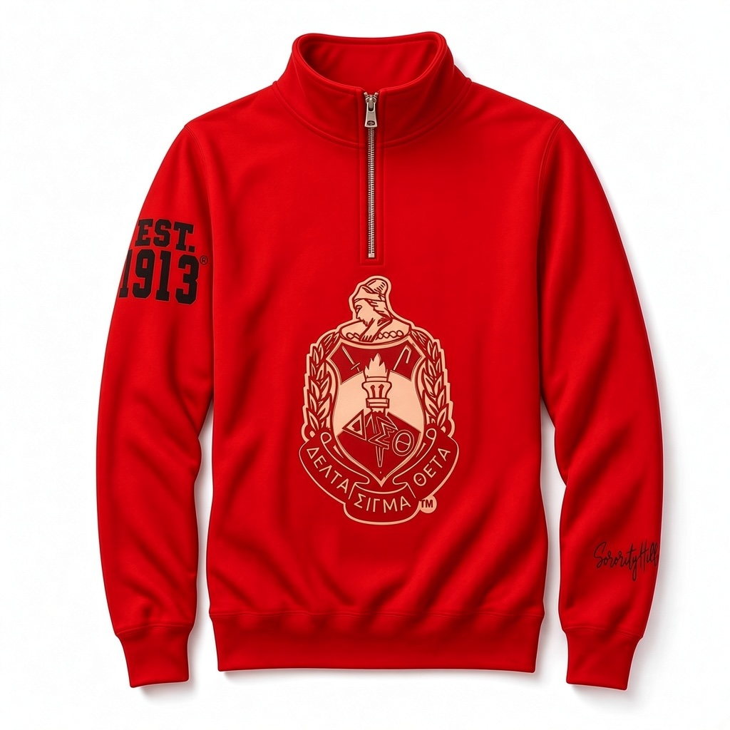 1913 Red Quarter Zip Sweatshirt – Sorority Hills