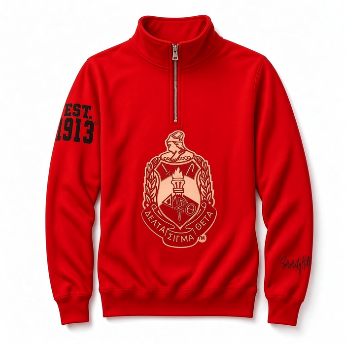 1913 Red Quarter Zip Sweatshirt