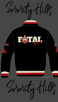 AH Crop Leather Varsity