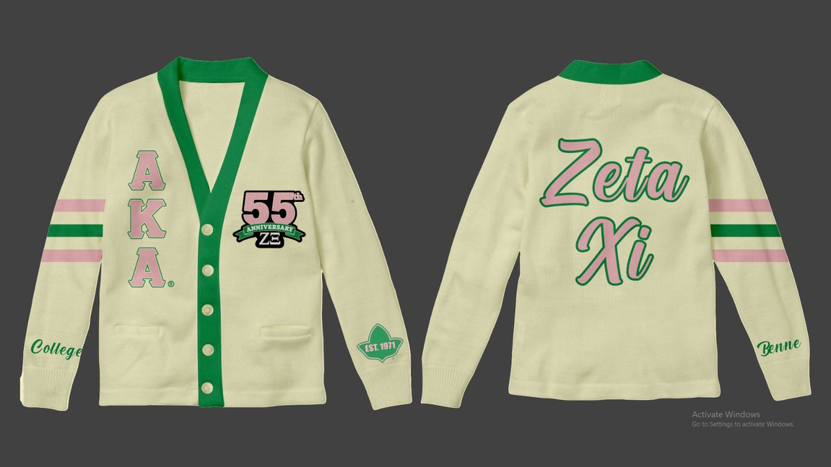 Zeta Xi Cardigan Preorder last day to preorder May 31st