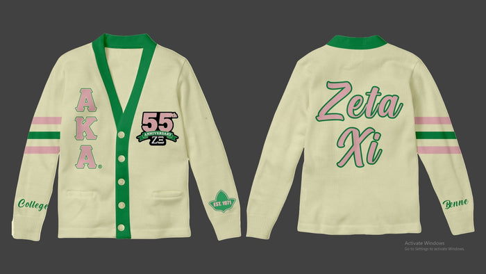 Zeta Xi Cardigan Preorder last day to preorder May 31st