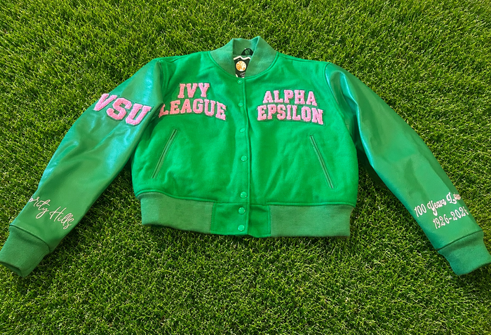 Alpha Epsilon Centennial Gala Custom Leather Varsity FULL LENGTH PREORDER ONLY. Last Day to order 6/26