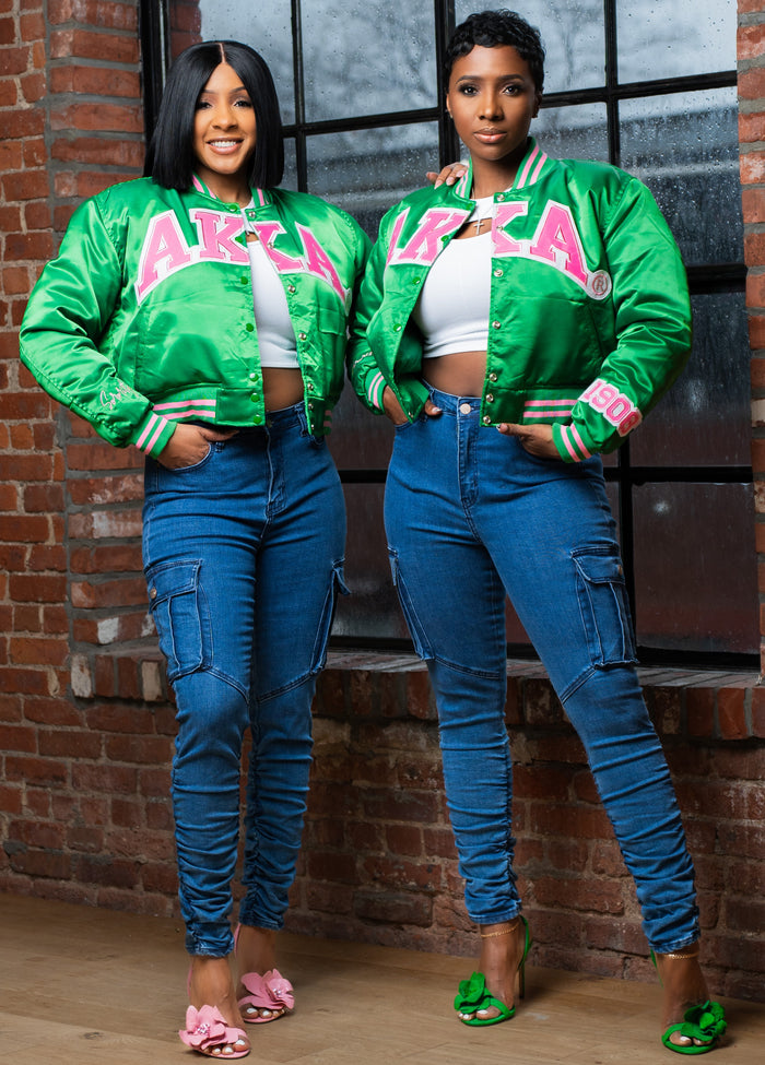 To Be An AKA Green Vintage Bomber