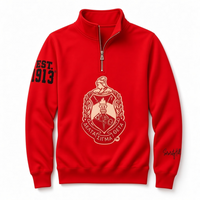 1913 Red Quarter Zip Sweatshirt