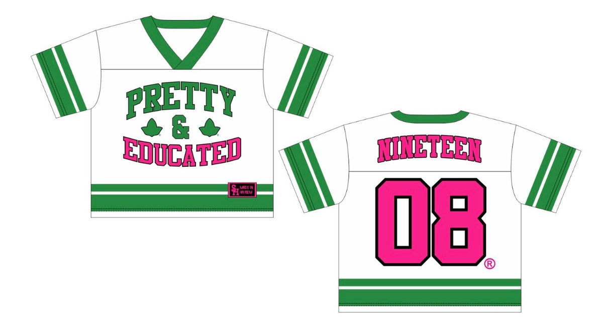 Boule Green Educated Crop oversized Football Jersey (Copy 2)