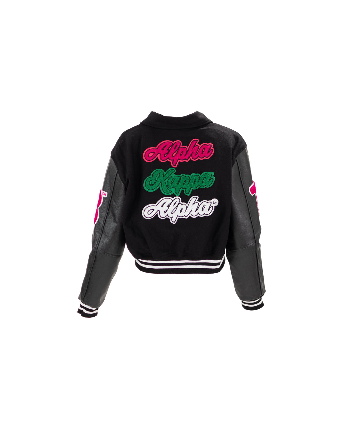 Crop Black Excellence Varsity Jacket