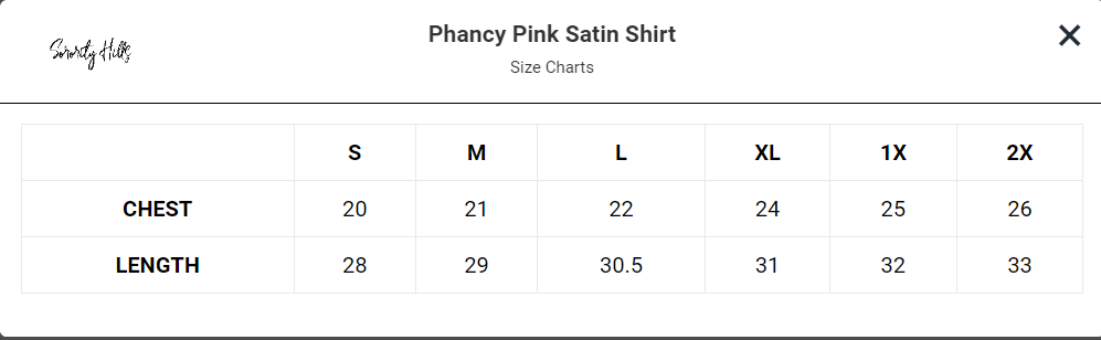 Final sale 1908 Phancy Pink Satin Shirt