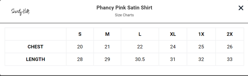 Final sale 1908 Phancy Pink Satin Shirt