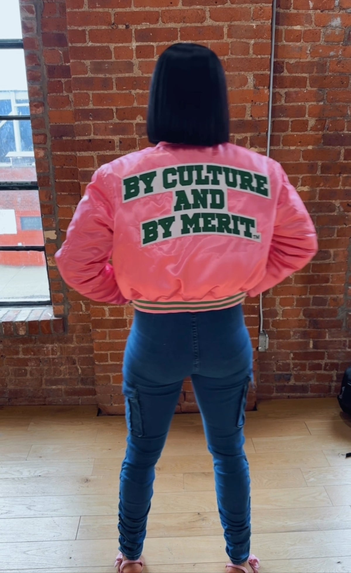 To Be An AKA Pink Vintage Bomber