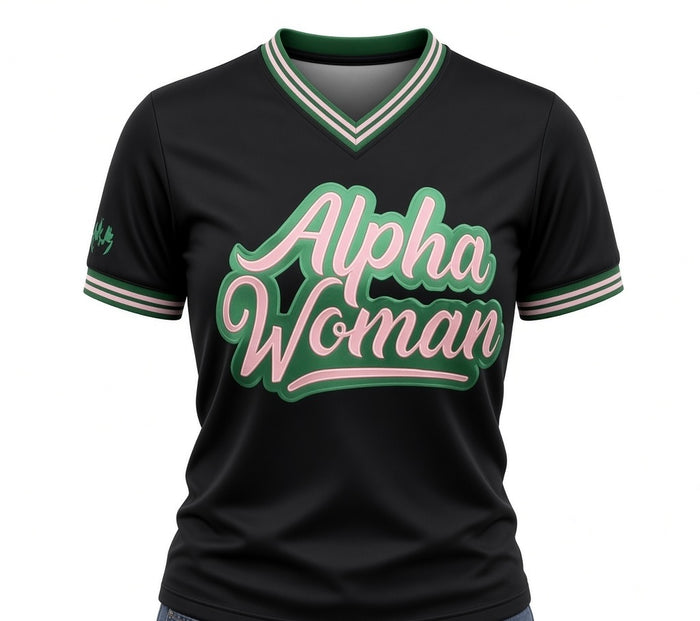 Alpha Woman Black Dri-fit Jersey