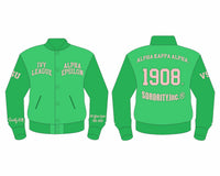Alpha Epsilon Centennial Gala Custom Leather Varsity CROP PREORDER ONLY. Last Day to order 6/26