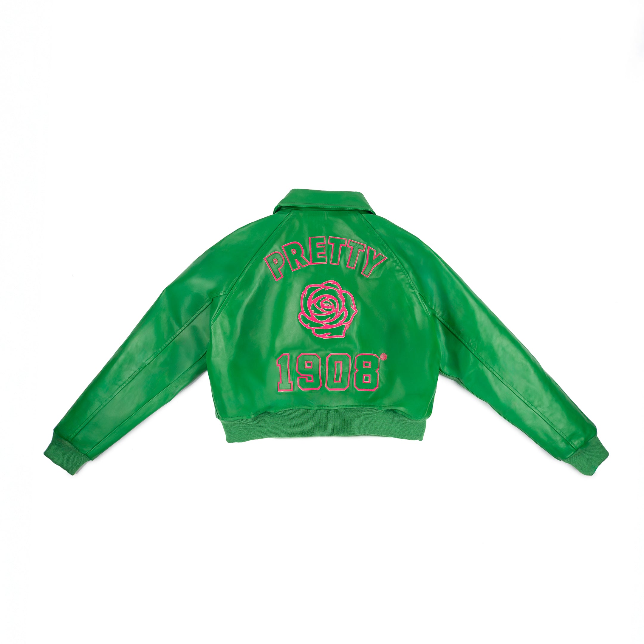 All Eyes On Me Green AKA Crop Leather Bomber – Sorority Hills