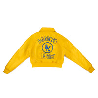 All Eyes On Me SGRHO Crop Leather Bomber
