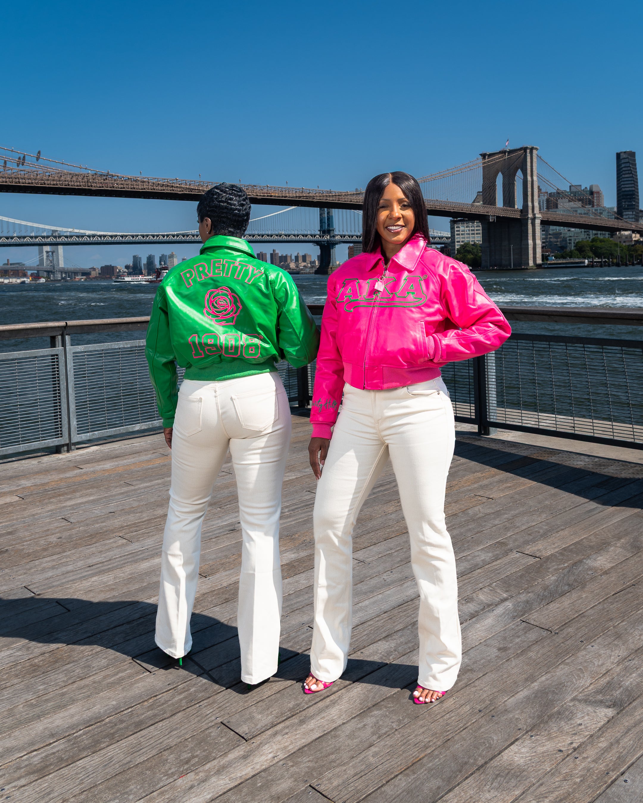 All Eyes On Me Green AKA Crop Leather Bomber – Sorority Hills