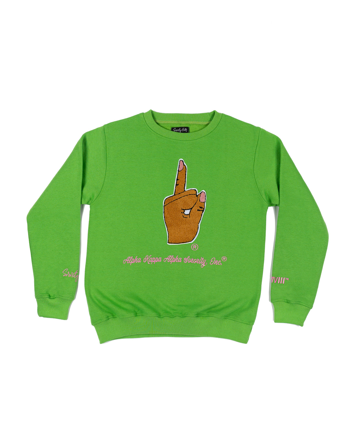 Green Pinky Crew Neck