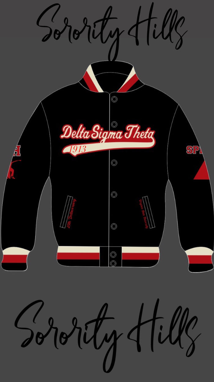 AH Crop Leather Varsity