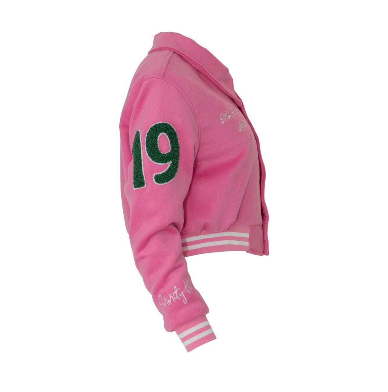 It's A Serious Matter Soft Pink Crop Wool Varsity – Sorority Hills