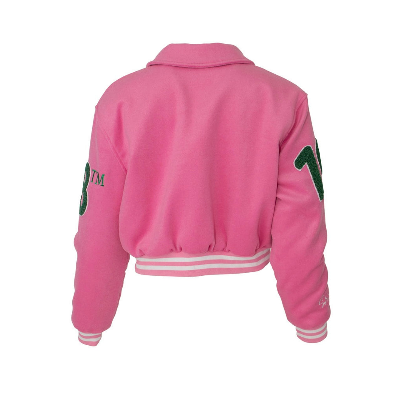 It's A Serious Matter Soft Pink Crop Wool Varsity – Sorority