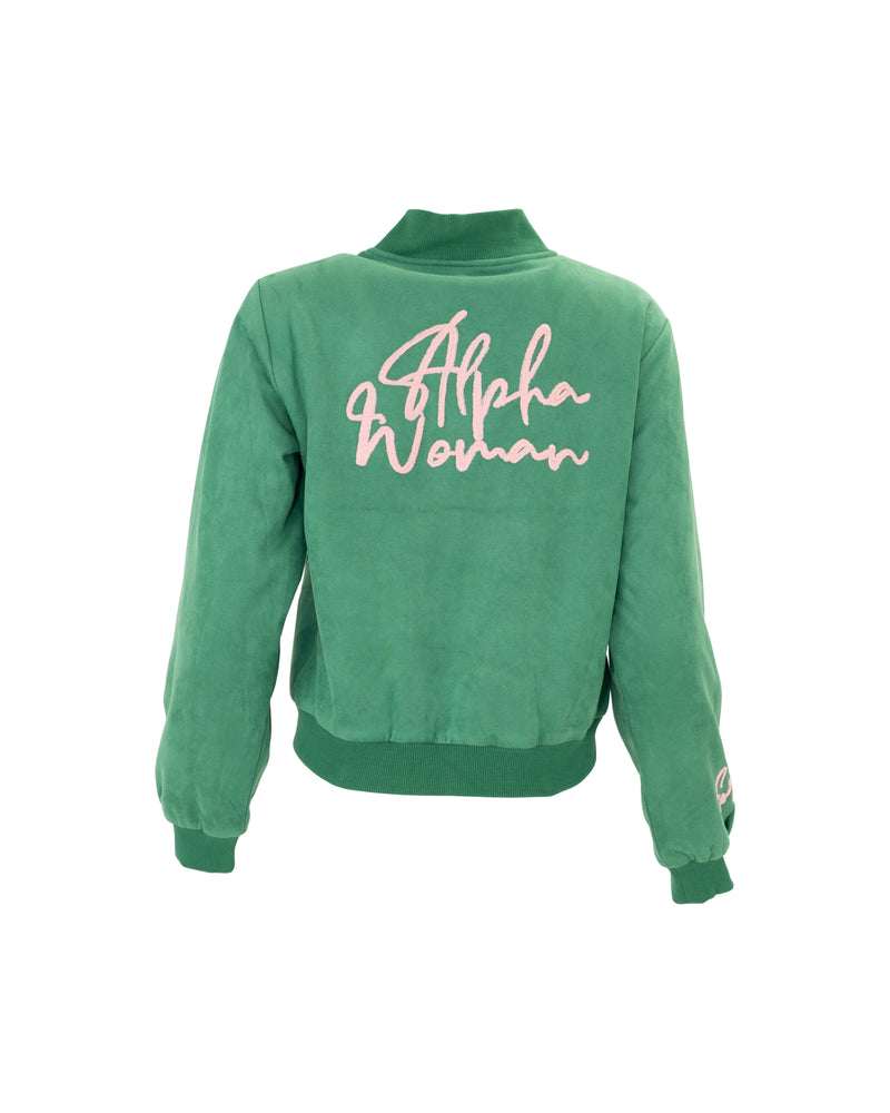 Oh So Pretty Girl Green Bomber Jacket