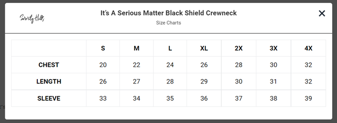 It’s A Serious Matter Black Shield Crewneck